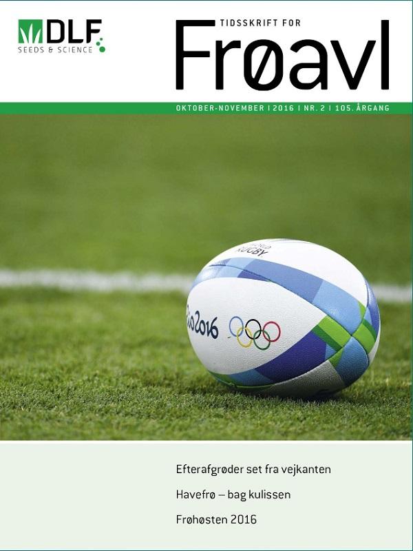 Forside fra Tidsskrift for Frøavl med rugbybold