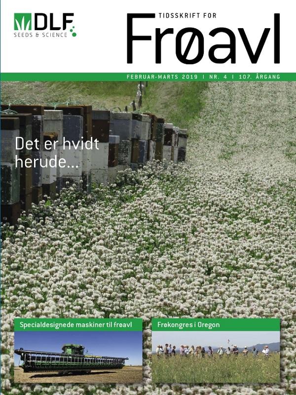 Forside fra Tidsskrift for Frøavl med hvidkløvermark