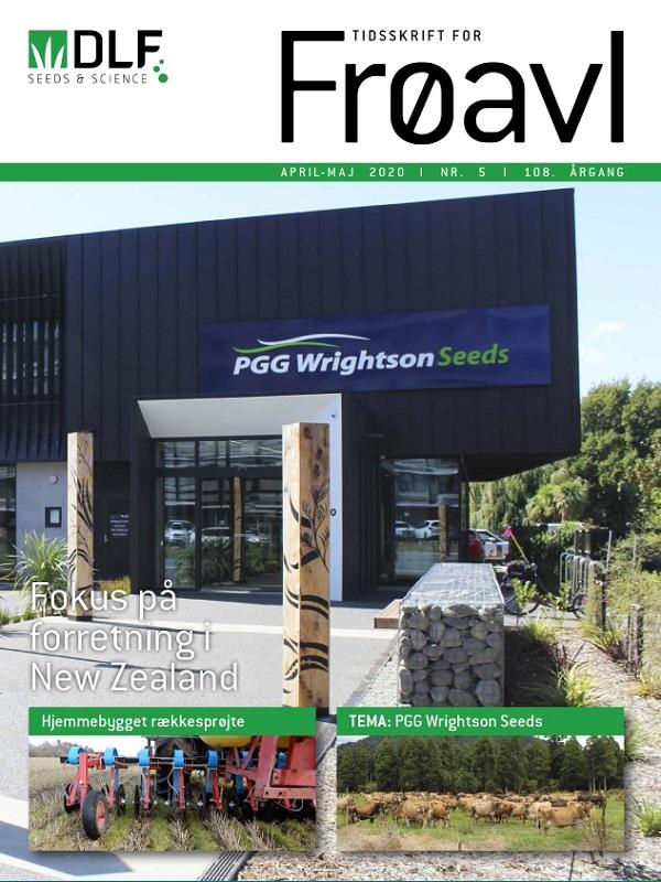 Forside fra Tidsskrift for Frøavl med billede af PGG Wrightson Seeds