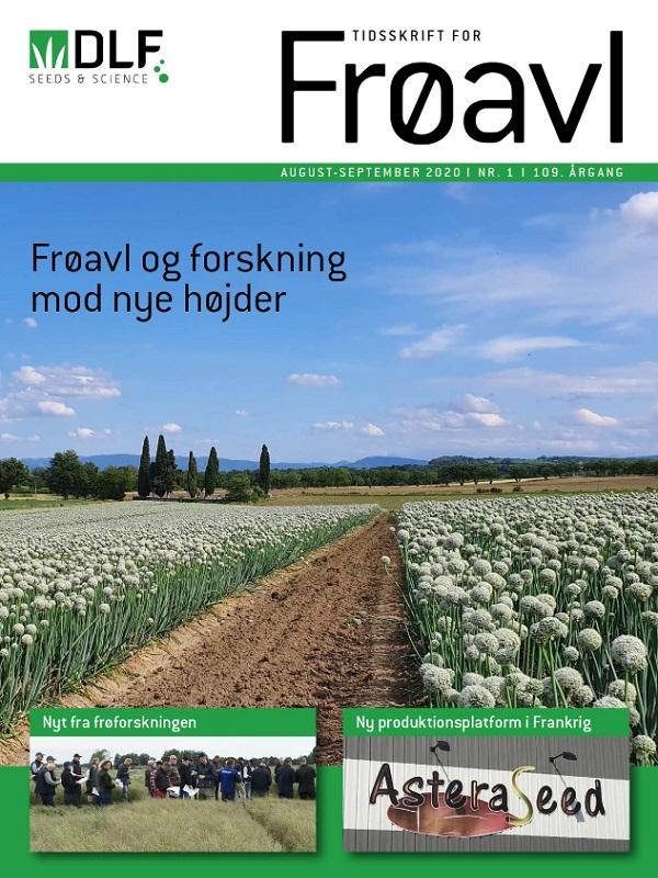 Forside fra Tidsskrift for Frøavl med mark med frøavl