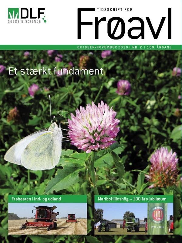 Forside fra Tidsskrift for Frøavl med rødkløver og sommerfugl