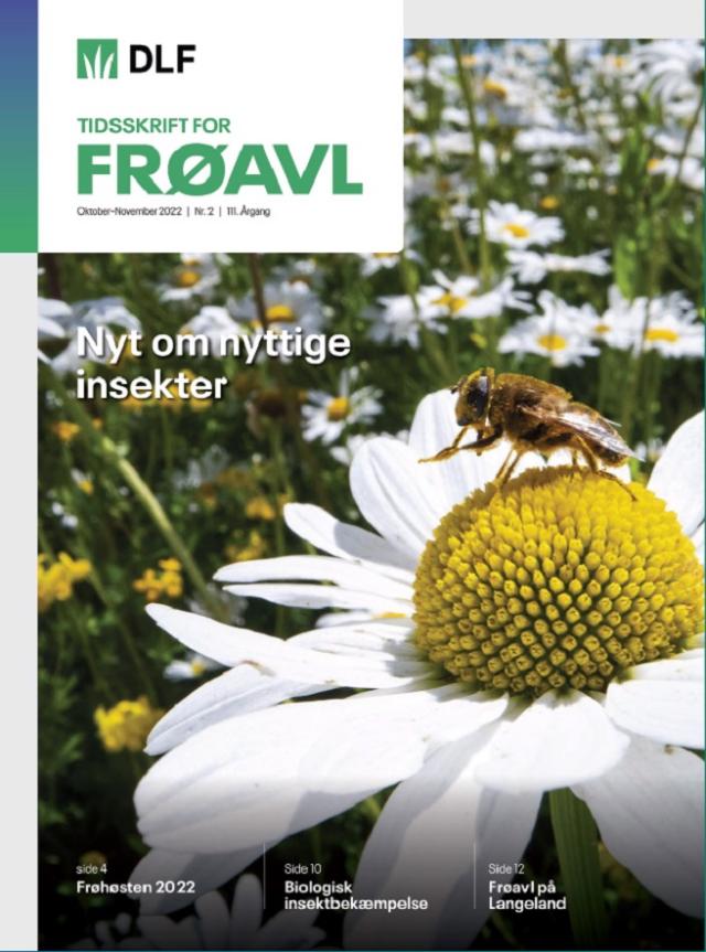 Forside fra Tidsskrift for Frøavl med blomst og bi